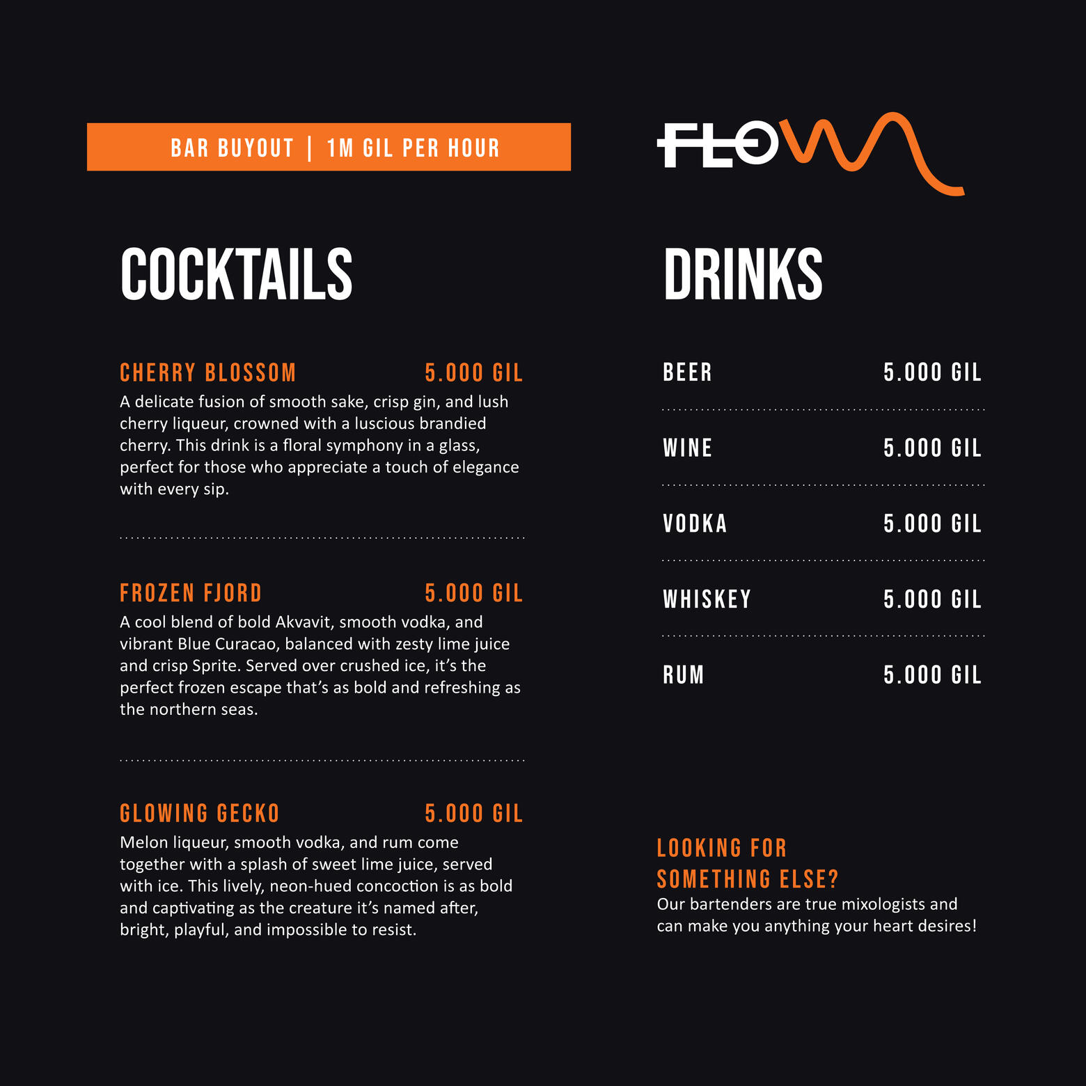 Flow Menu Flow Menu